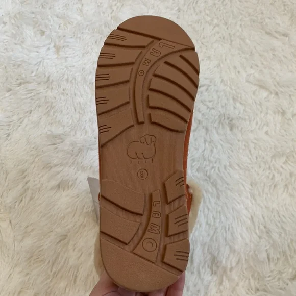 Lamo Taylor Burnt Orange Suede Faux Fur Lace Up Winter Boots Sz 9 - Picture 10 of 10